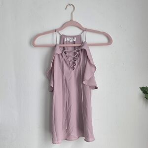 Hippie Rose Lilac Purple Lace-Up Sleeveless Camisole